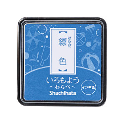 Shachihata Iromoyo Warabe Mini Stamp Pad - Oil-Based - Light Indigo