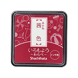 Shachihata Iromoyo Warabe Mini Stamp Pad - Oil-Based - Crimson
