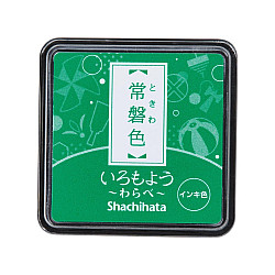 Shachihata Iromoyo Warabe Mini Stamp Pad - Oil-Based - Green