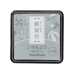 Shachihata Iromoyo Warabe Mini Stamp Pad - Oil-Based - Gray