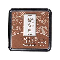 Shachihata Iromoyo Warabe Mini Stamp Pad - Oil-Based - Cypress Bark