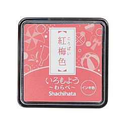 Shachihata Iromoyo Warabe Mini Stamp Pad - Oil-Based - Plum Blossom Red