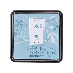 Shachihata Iromoyo Warabe Mini Stamp Pad - Oil-Based - Pastel Blue