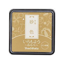 Shachihata Iromoyo Warabe Mini Stamp Pad - Oil-Based - Sand