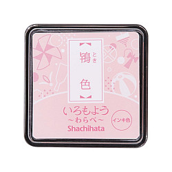 Shachihata Iromoyo Warabe Mini Stamp Pad - Oil-Based - Pale Pink