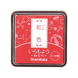 Shachihata Iromoyo Warabe Mini Stamp Pad - Oil-Based - Red