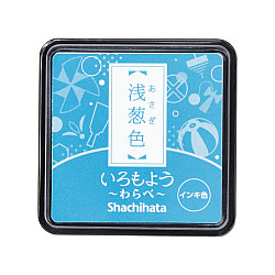 Shachihata Iromoyo Warabe Mini Stamp Pad - Oil-Based - Turquoise