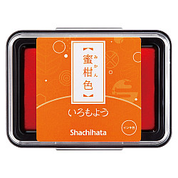 Shachihata Iromoyo Ink Pad - Oil-Based - Mandarin Orange