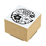 Shachihata stamp Chrysanthemum & Plum 30x30 mm large