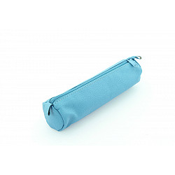 Juscha Alassio Round Leather Pencil Case - Turquoise