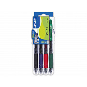 Pilot G2 7 Gel Inkt Pen - Set van 4 Basis Kleuren met Set 2 Go houder