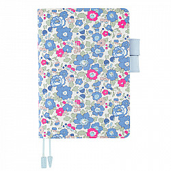 Hobonichi Techo Cousin A5 Cover - Liberty Fabrics: Betsy (Neon Blue)