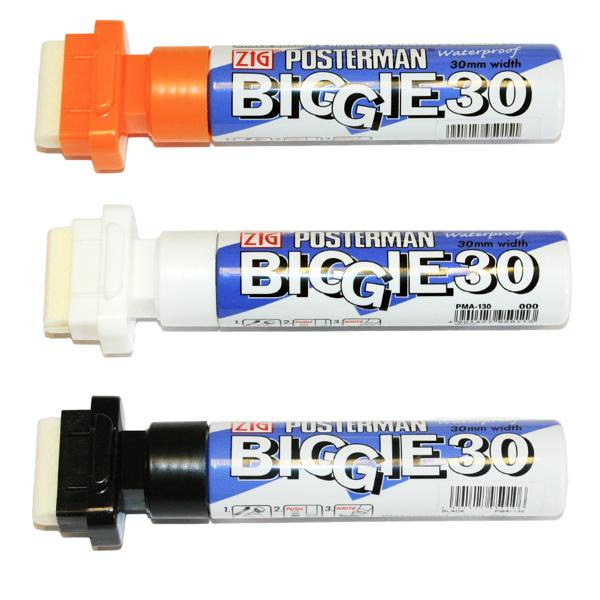 Kuretake ZIG Posterman Biggie 30 Marker (30mm Broad)