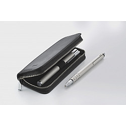 LAMY A 403 Leather Zippered Pencase for 2 pens - Black
