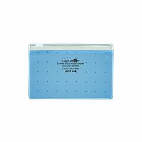 LIHIT LAB Aquadrops Clear Case Zipperbag - Maat A8 - Blauw