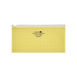 LIHIT LAB Aquadrops Clear Case Zipperbag for Pens - Yellow