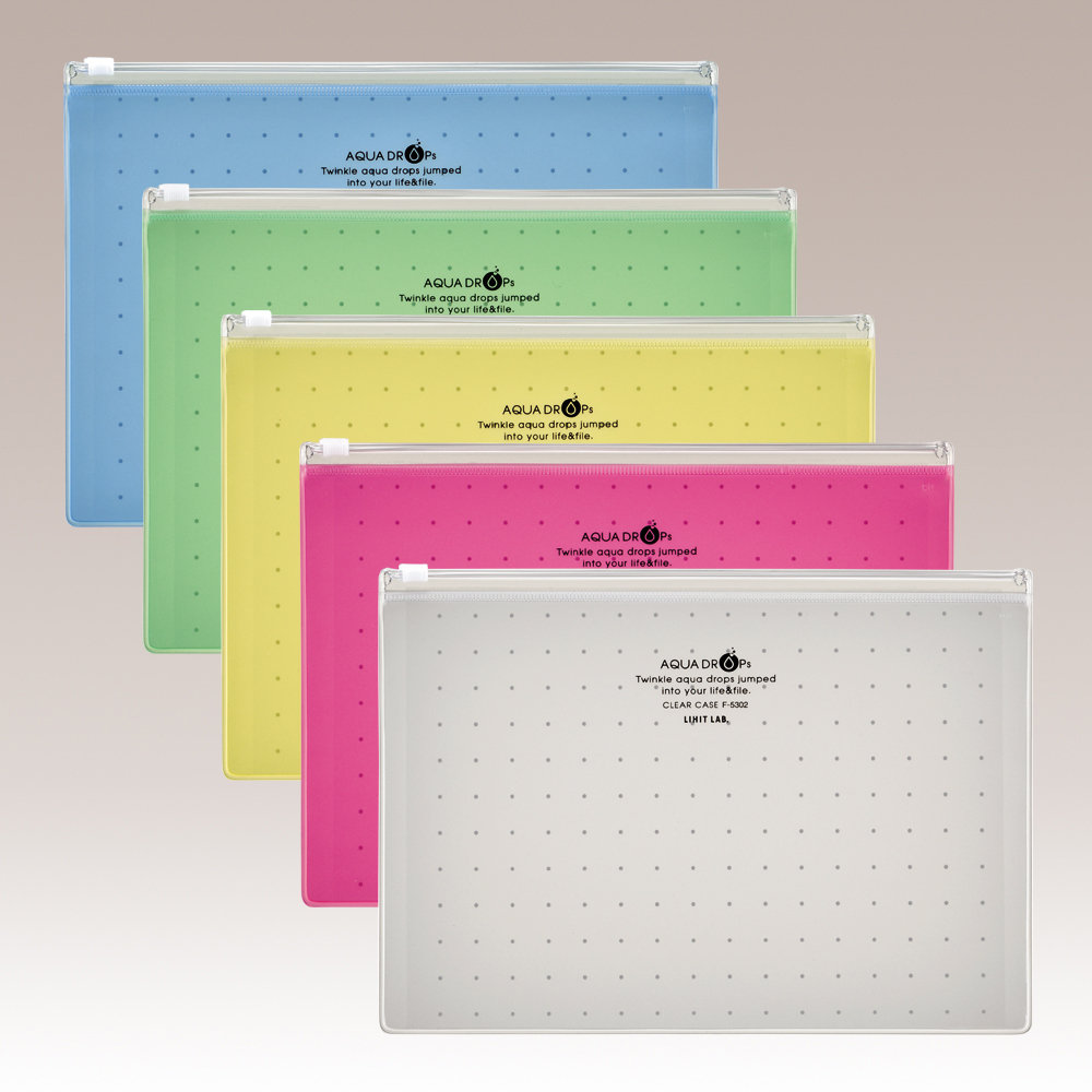 Clear Case Zipperbags LIHIT LAB Aquadrops Clear Case Zipperbag