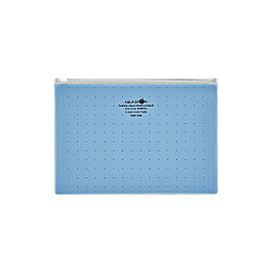 LIHIT LAB Aquadrops Clear Case Zipperbag - Size A5 - Blue
