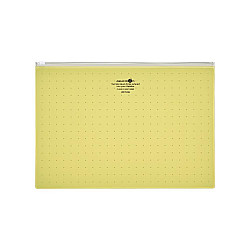 LIHIT LAB Aquadrops Clear Case Zipperbag - Size A4 - Yellow