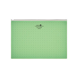 LIHIT LAB Aquadrops Clear Case Zipperbag - Size A4 - Green