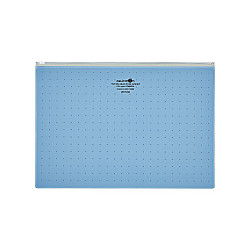 LIHIT LAB Aquadrops Clear Case Zipperbag - Size A4 - Blue