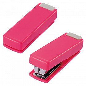 LIHIT LAB M-20 Mini Stapler - 10 Pages - Red