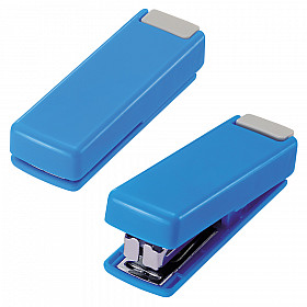 LIHIT LAB M-20 Mini Stapler - 10 Pages - Blue