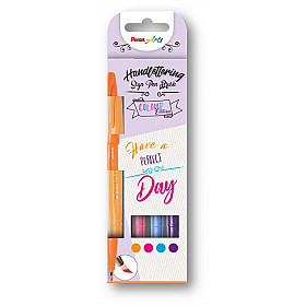 Pentel Touch Brush Sign Pen - Colour Edition - Set van 4