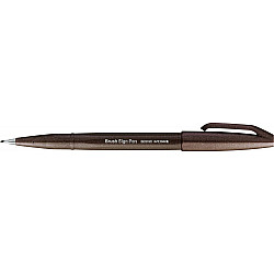 Pentel Touch Brush Sign Pen SES15C - 2023 New Colours - Dark Brown