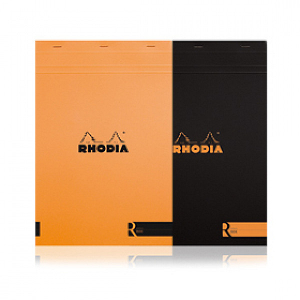 Rhodia 'le R' Notepads Black & Orange
