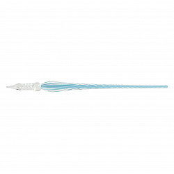 J. Herbin Glass Dip Pen - Torsadee Bleu Azur - Azur Blue