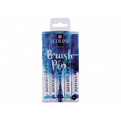 Talens Ecoline Brush Pen - Blauw - Set van 5