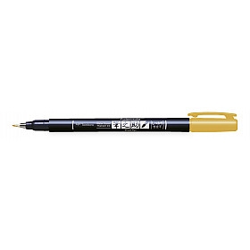 Tombow Fudenosuke Brush Pen - Hard - Geel