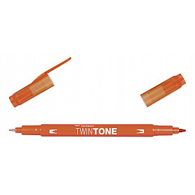 Tombow TwinTone Marker - Carrot Orange