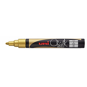 Uni PWE-5M Chalk Marker Krijtstift - Medium - Goud