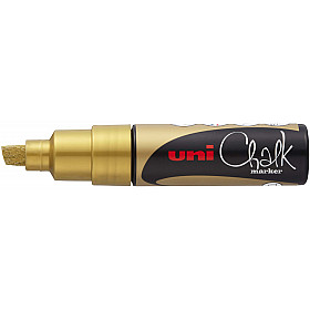 Uni PWE-8K Chalk Marker Krijtstift - Breed - Goud