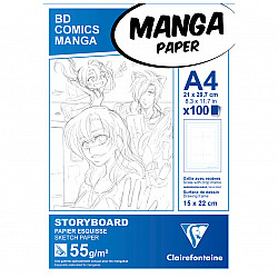 Clairefontaine Manga Paper - Storyboard Sketch Paper - 55g paper - A4 - 100 sheets (Extended)