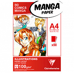 Clairefontaine Manga Paper - Illustrations Layout Paper - 100g paper - A4 - 50 sheets