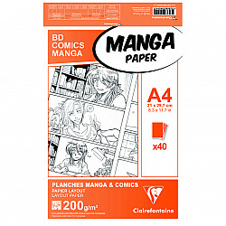 Clairefontaine Manga Paper - Layout Paper - 200g paper - A4 - 40 sheets (Blank)