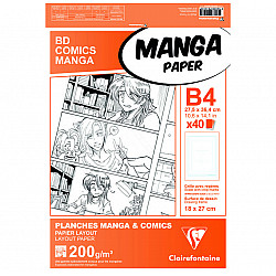 Clairefontaine Manga Paper - Layout Paper - 200g paper - B4 - 40 sheets (Extended)