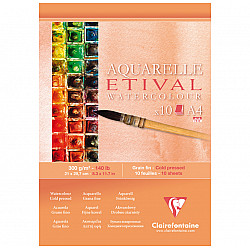 Clairefontaine Aquarelle Etival Watercolour Paper Bloc - A4 - 300g paper - 10 sheets