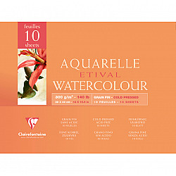 Clairefontaine Aquarelle Etival Watercolour Paper Bloc - 30x40 cm - 300g paper - 10 sheets