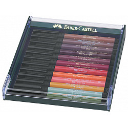 Faber-Castell Pitt Artist Pen Brush - Set van 12 Earth Tones