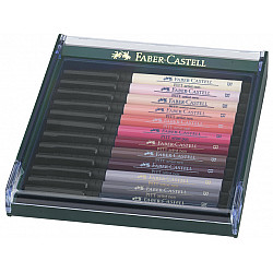 Faber-Castell Pitt Artist Pen Brush - Set van 12 Huidkleuren