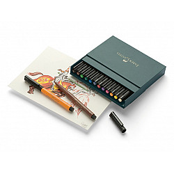 Faber-Castell Pitt Artist Pen Brush - Set van 12 in studiobox