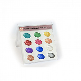 Kuretake Transparent Water Color Palette - 12 metallic kleuren