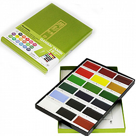 Kuretake Gansai Tambi Water Colours Brush Set - 18 kleuren