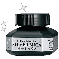 Kuretake Silver Mica Ink - 60 ml