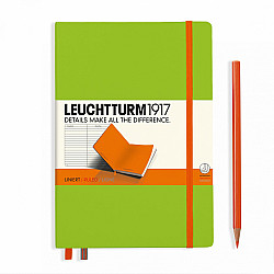 Leuchtturm1917 BiColore Notebook - A5 - Blanco - Lime-Orange