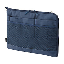LIHIT LAB Smart Fit Bag in Bag - Horizontale Versie - A4 - Blauw